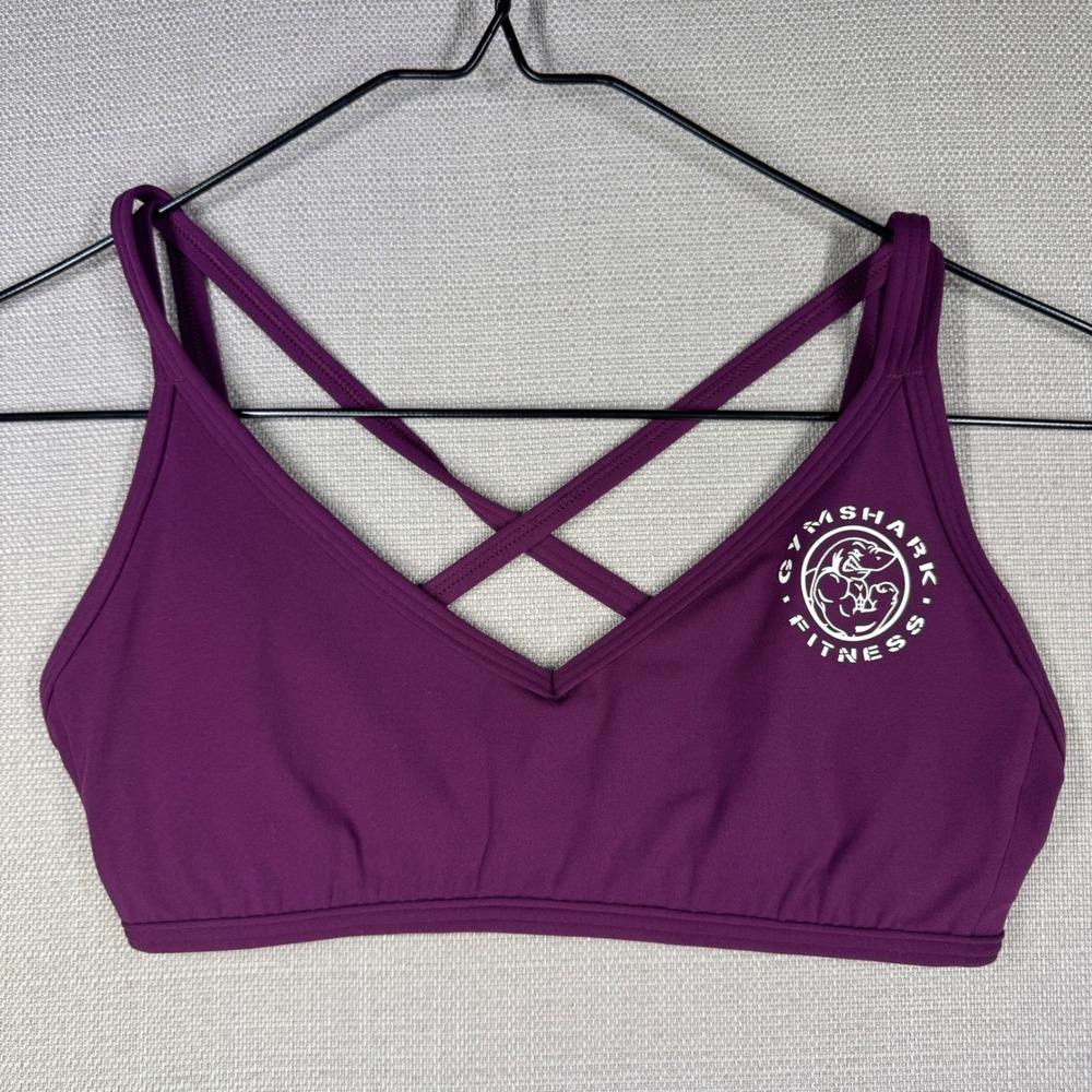 Gymshark Womens Legacy Strappy Sports Bra Purple Plum Size XS